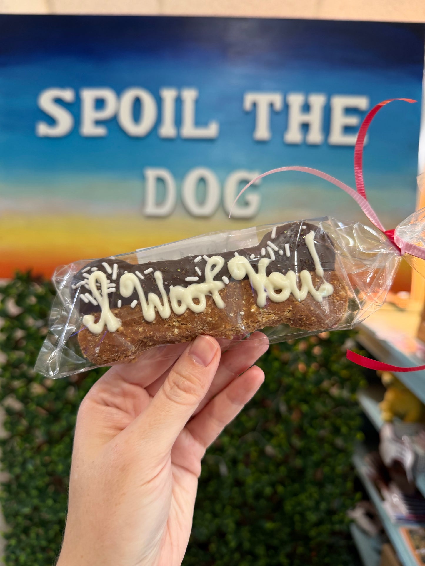 Happy Valentine Peanut Butter Bone Dog Treat