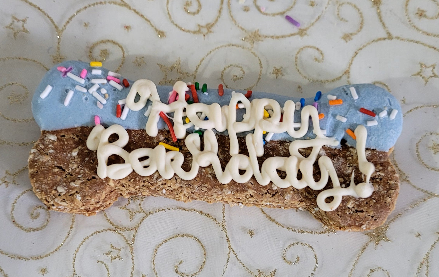 Dog Birthday Happy Barkday OR Happy Gotcha Day SMALL Bone Wheat-Free