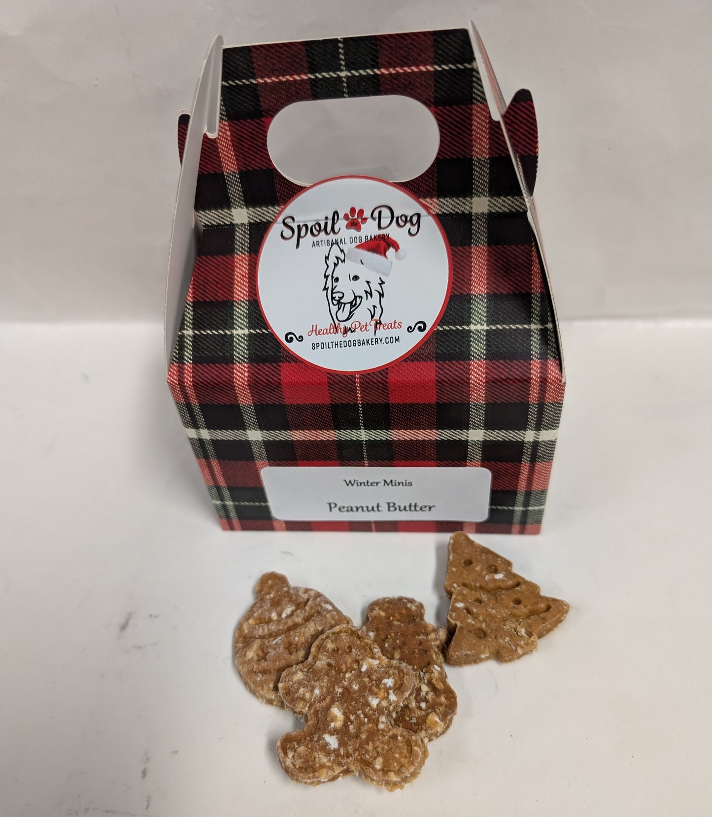 Christmas Winter Minis Peanut Butter Buffalo Plaid Box/Holly Box/Organic Grain Free Holly Box