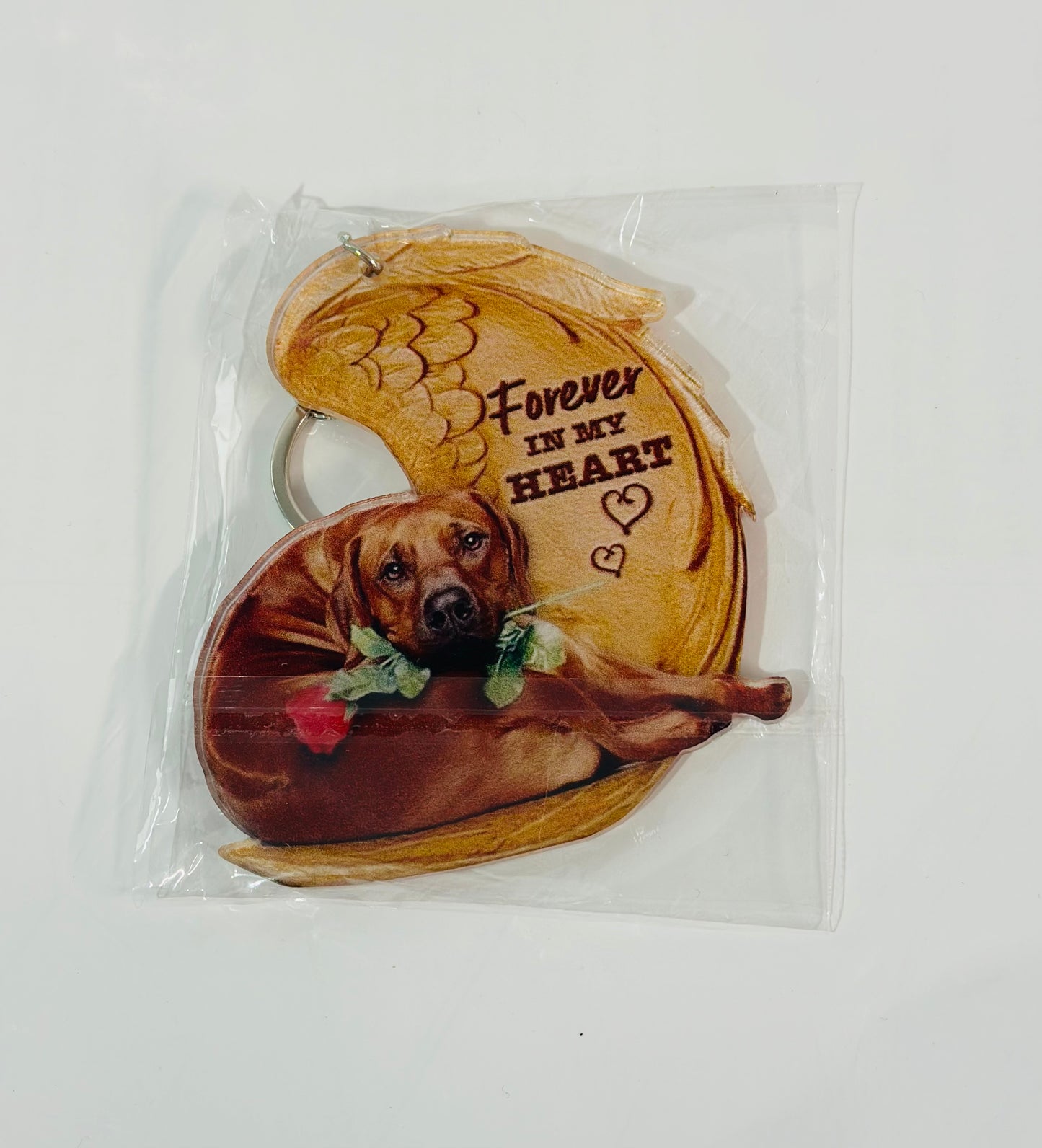 Dog Keychain "Forever in My Heart"