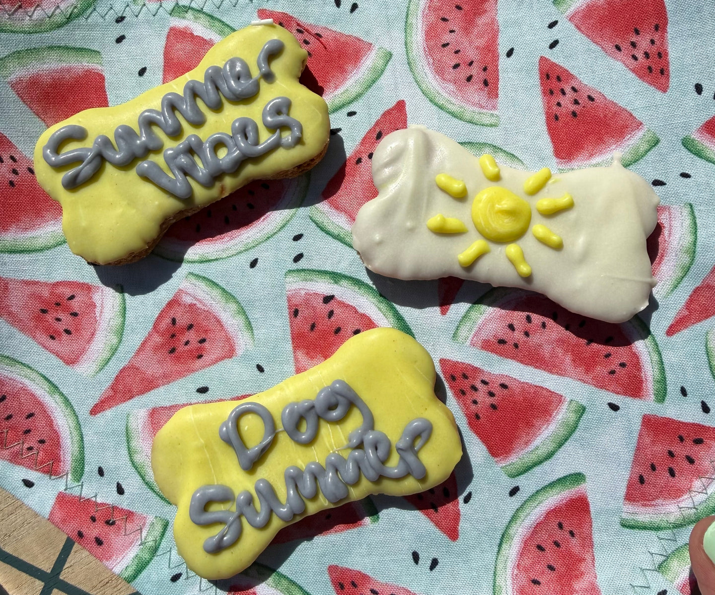 Summer Dog Bone Cookies