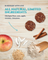 Ingredients for a recipe displayed on a wooden surface with text about natural ingredients.