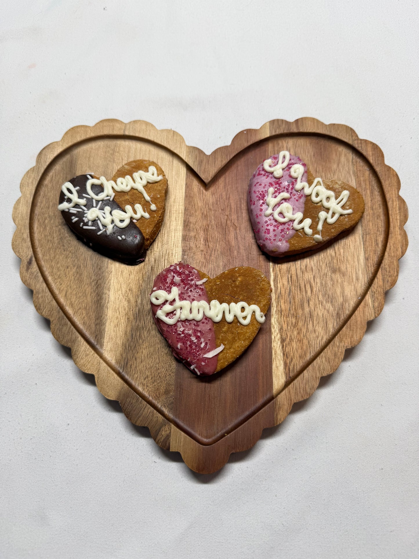 Happy Valentine Heart~ Peanut Butter Dog Treat (wholesale- 1 dozen)