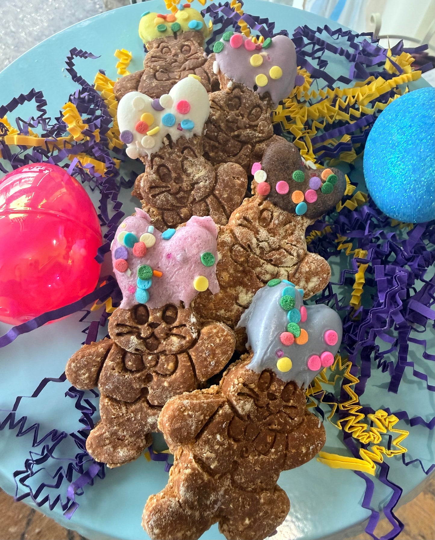 Easter Dipped-Ear Bunny - Peanut Butter Dog Treat (wholesale- 1 dozen)