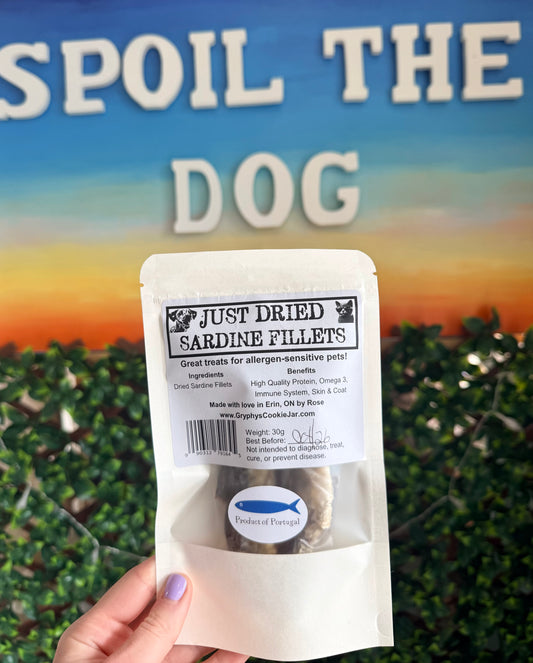 Filets de sardines séchées, friandises pour chats ou chiens