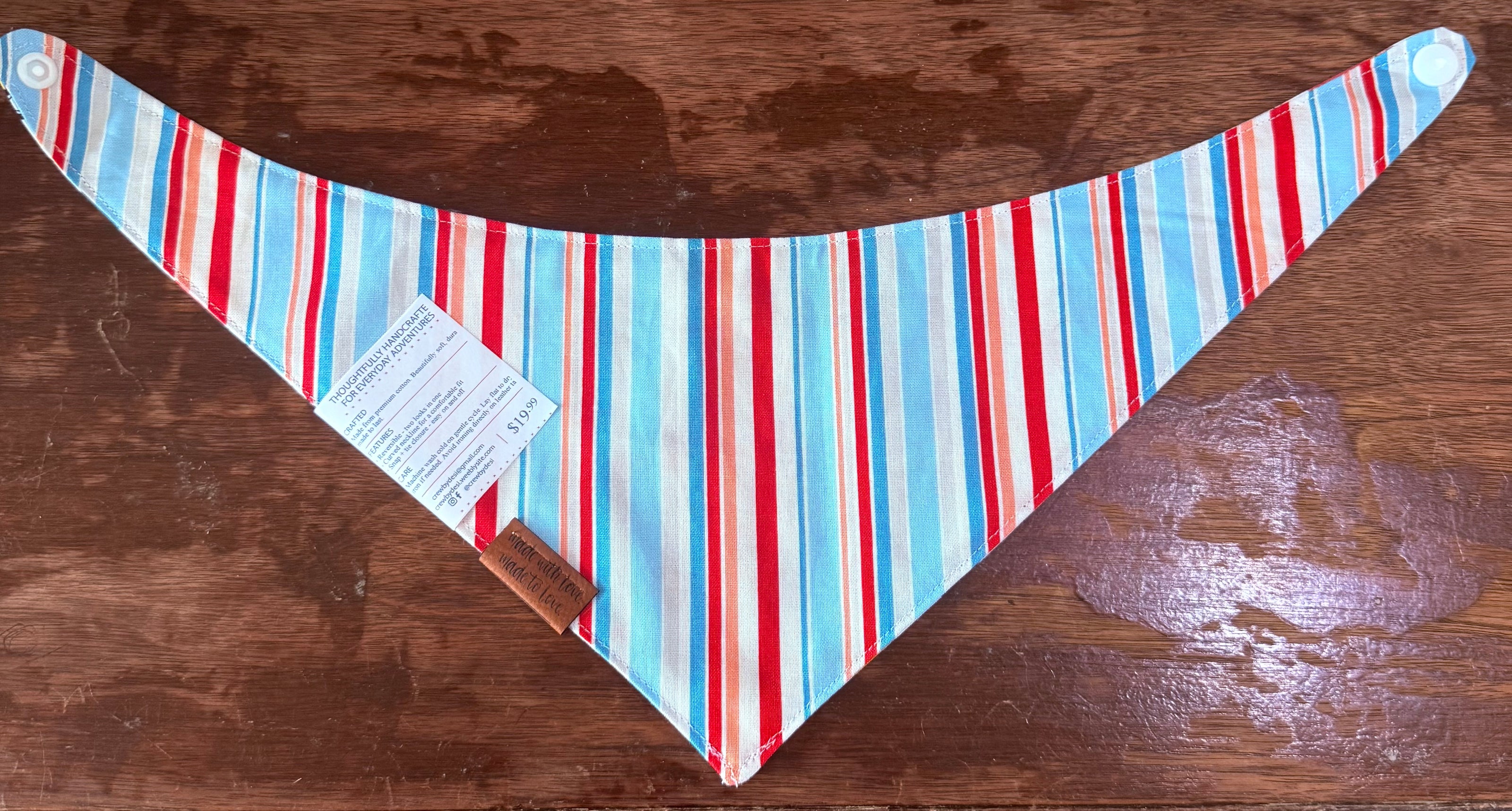 Reversible Dog Bandana