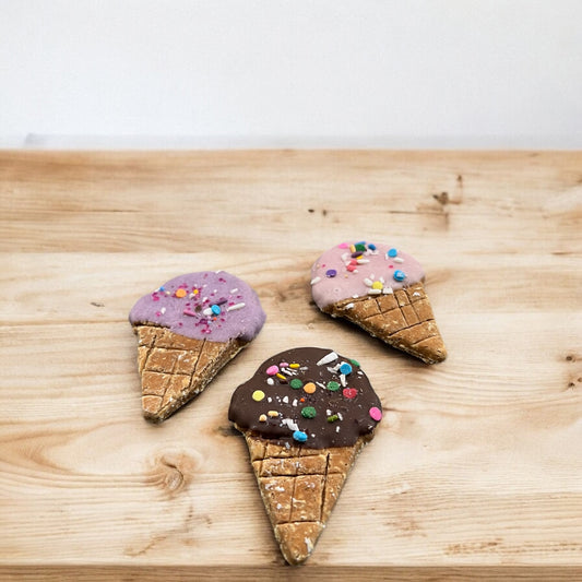Dog Treat Peanut Butter Ice Cream Cones