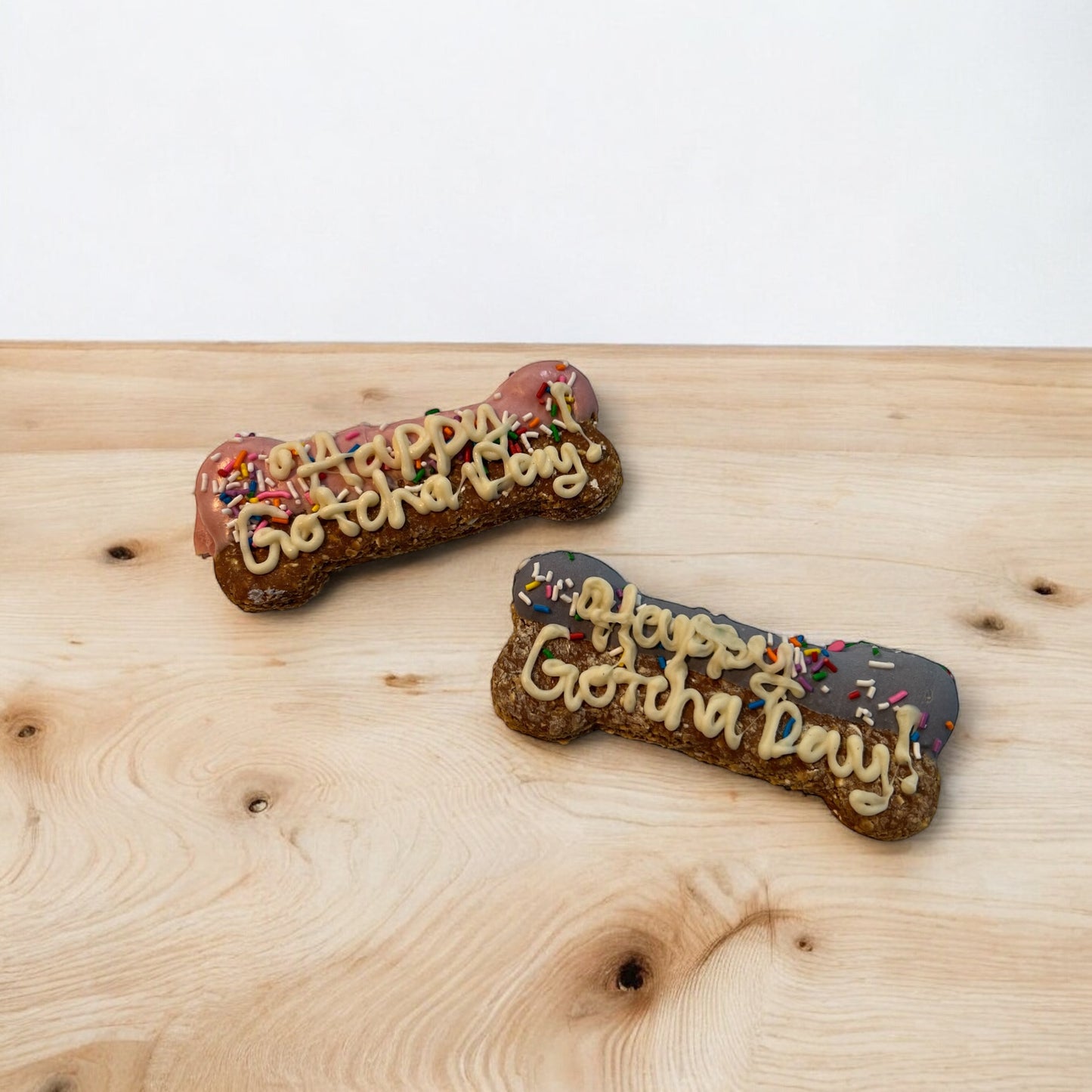 Dog Birthday Happy Barkday OR Happy Gotcha Day SMALL Bone Wheat-Free