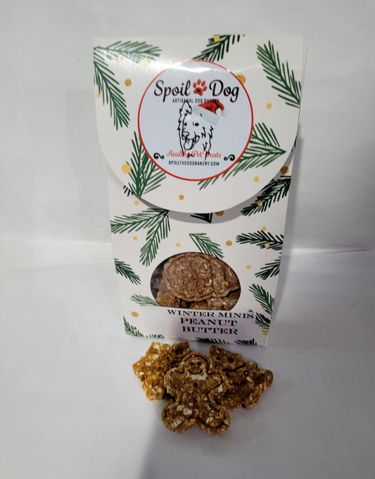 Christmas Winter Minis Peanut Butter Buffalo Plaid Box/Holly Box/Organic Grain Free Holly Box