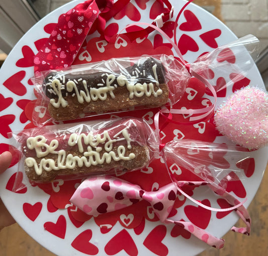Happy Valentine Peanut Butter Bone Dog Treat