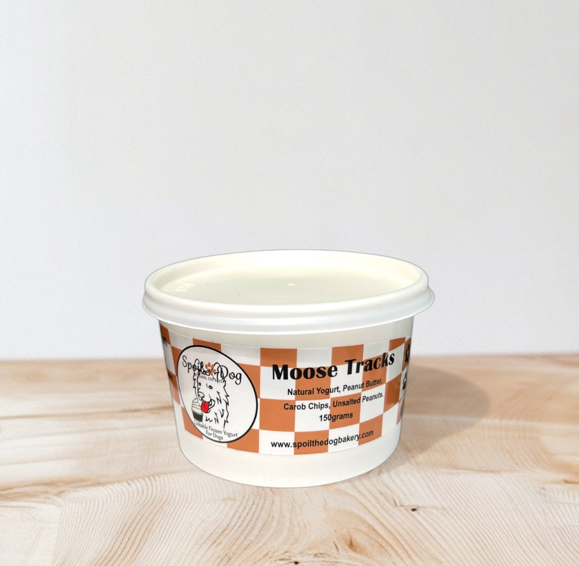 One container of Moose Tracks flavour Lickable Frozen Yogurt.