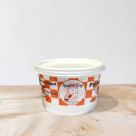 One container of Pumpkin flavour Lickable Frozen Yogurt.